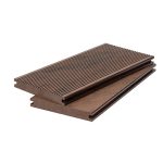 Террасная доска VELVET BRUSHING MIX COLOR 140х20х5800 Светло-коричневый Полнотелая