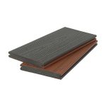 Террасная доска 3D co-extrusion NUSADUA 140х20х2900 Красное дерево / Темно-серый Полнотелая