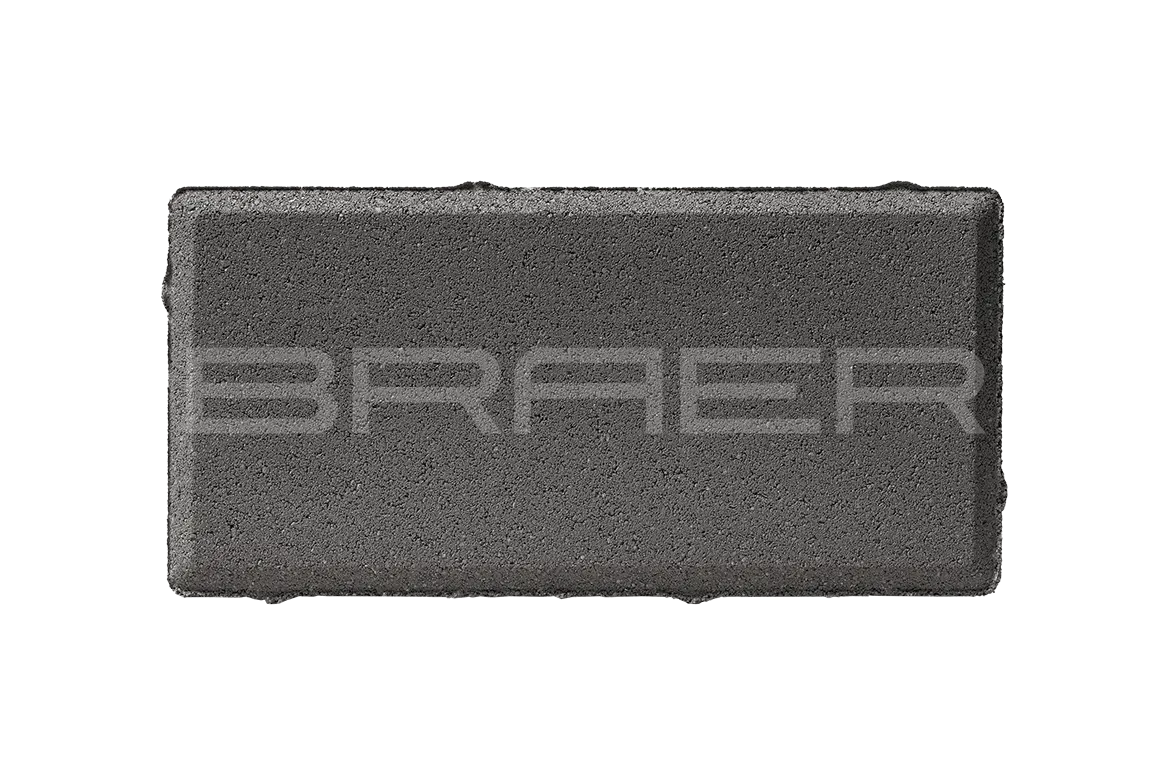 Тротуарная плитка Прямоугольник, Серый, 80 мм Тротуарная плитка Прямоугольник, Серый, 80 мм