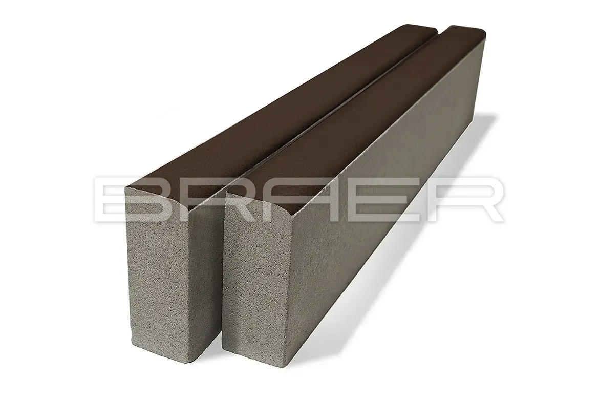 Бордюрный камень Бордюр тротуарный БР 100.20.8, Коричневый Бордюрный камень Бордюр тротуарный БР 100.20.8, Коричневый