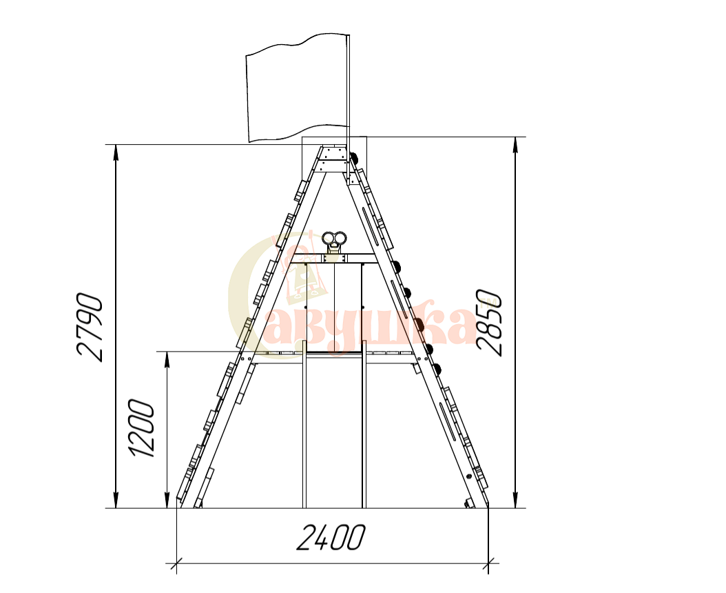 Спортивный домик Савушка База-1 Спортивный домик Савушка База-1